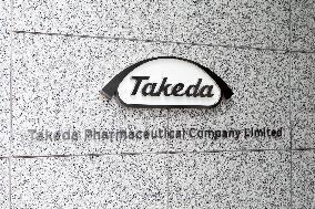 Takeda Pharmaceutical signage and logo